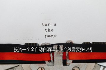 投資一個全自動白酒罐裝生產線需要多少錢