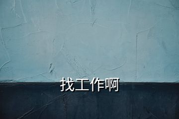找工作啊