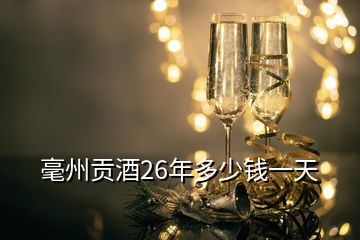 毫州貢酒26年多少錢(qián)一天