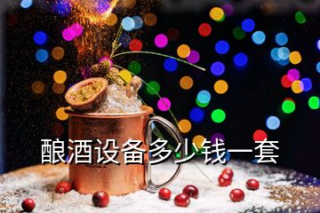 釀酒設(shè)備多少錢一套