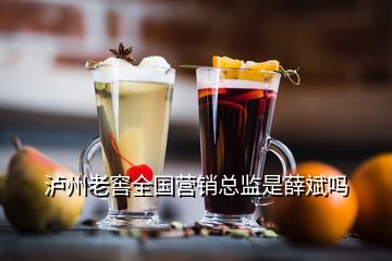 瀘州老窖全國營銷總監是薛斌嗎
