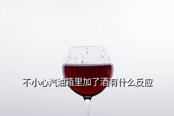 不小心汽油箱里加了酒有什么反應