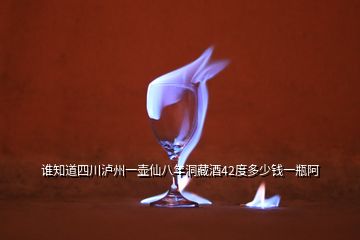 誰知道四川瀘州一壺仙八年洞藏酒42度多少錢一瓶阿