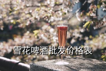 雪花啤酒批發價格表