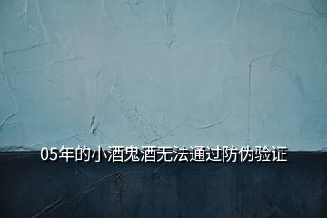 05年的小酒鬼酒無法通過防偽驗證
