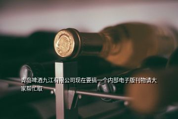 青島啤酒九江有限公司現在要搞一個內部電子版刊物請大家幫忙取