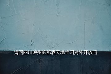 請問四川瀘州的郎酒天地寶洞對外開放嗎