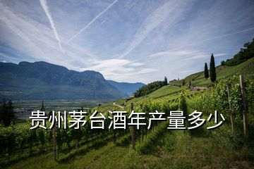 貴州茅臺酒年產量多少