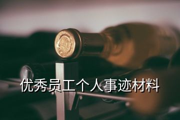 優秀員工個人事跡材料