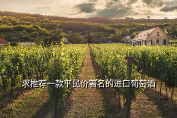 求推薦一款平民價著名的進口葡萄酒