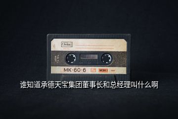 誰知道承德天寶集團董事長和總經理叫什么啊