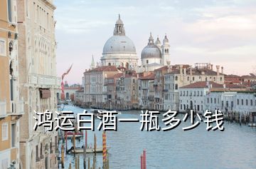 鴻運(yùn)白酒一瓶多少錢
