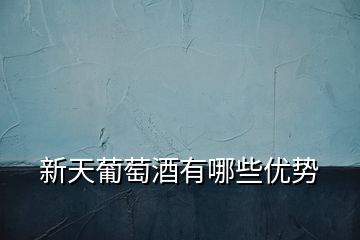 新天葡萄酒有哪些優勢
