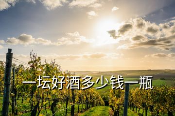 一壇好酒多少錢一瓶