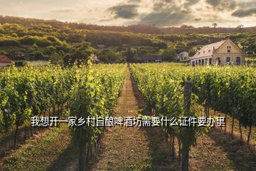 我想開一家鄉村自釀啤酒坊需要什么證件要辦里