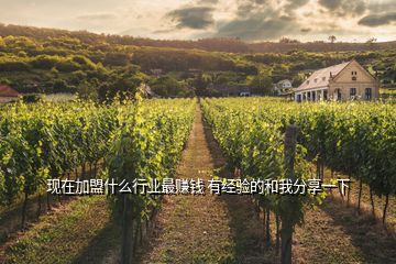 現在加盟什么行業最賺錢 有經驗的和我分享一下