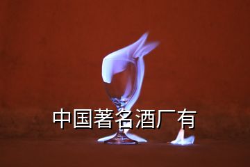 中國著名酒廠有