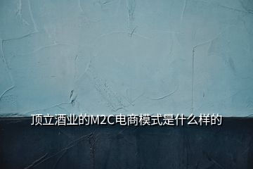 頂立酒業的M2C電商模式是什么樣的