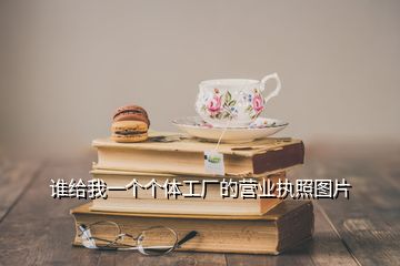 誰給我一個個體工廠的營業執照圖片