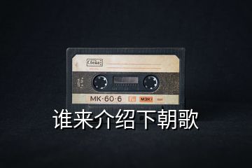 誰(shuí)來(lái)介紹下朝歌
