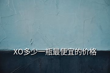 XO多少一瓶最便宜的價格