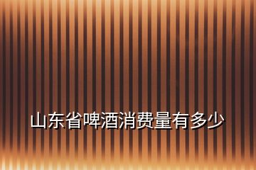山東省啤酒消費量有多少