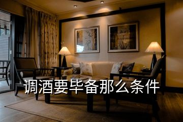 調酒要畢備那么條件