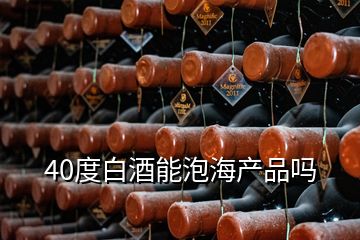 40度白酒能泡海產品嗎