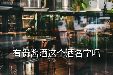 有貴醬酒這個酒名字嗎