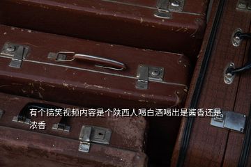 有個搞笑視頻內容是個陜西人喝白酒喝出是醬香還是濃香