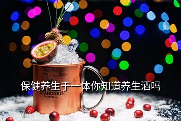 保健養生于一體你知道養生酒嗎