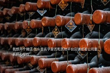 我想開個微店 怎么查名字是否和其他平臺店鋪或者公司重名擔心侵權