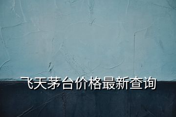 飛天茅臺(tái)價(jià)格最新查詢