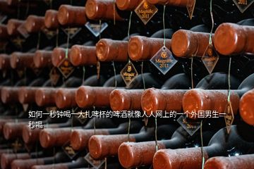 如何一秒鐘喝一大扎啤杯的啤酒就像人人網上的一個外國男生一秒喝
