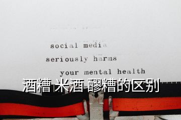 酒糟 米酒 醪糟的區別