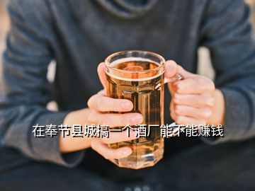 在奉節縣城搞一個酒廠能不能賺錢