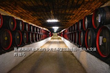 我 是剛剛開始賣酒的 業務員希望您能給我一些與人交談的 技巧