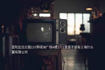 普陀區白蘭路137弄綠洲廣場A樓2711室是不是有上海什么翼有限公司