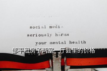 鄒平租房子兩室一廳縣里的價格